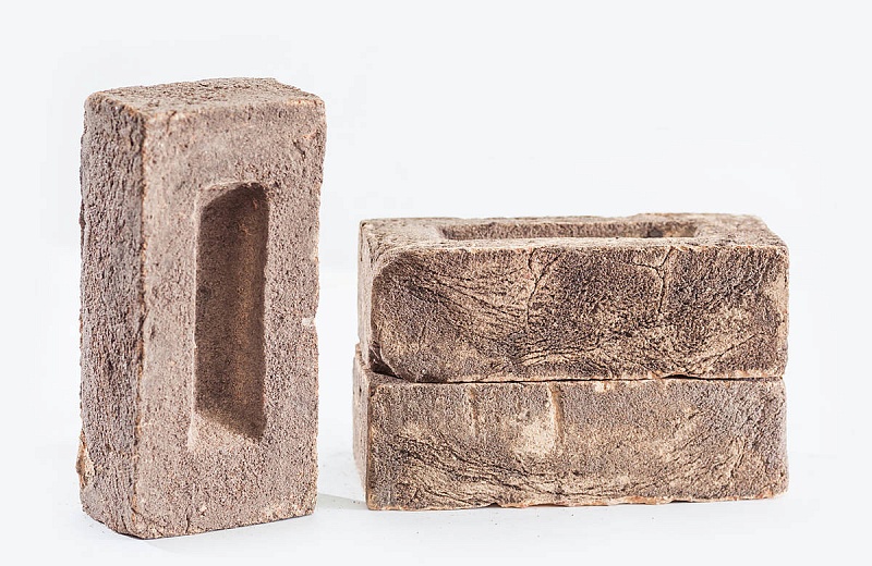 Кирпич ручной формовки Вейсбах, М-125,100x210x65, серый, Петровский кирпич